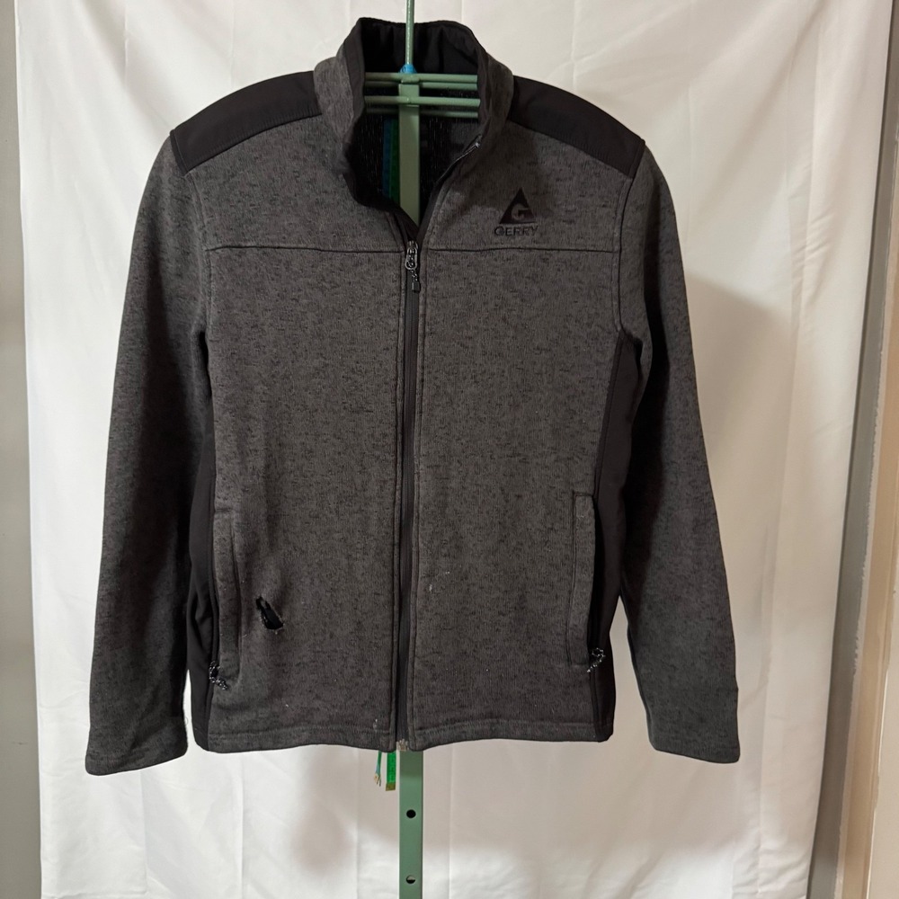 Gerry Mens Jacket Large Gray Full Zip Outdoor Hiking Casual Coat READ n
